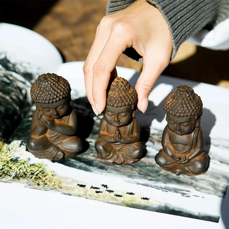 Chinese  Buddha Desktop Small Ornament Vintage Handmade Decoration