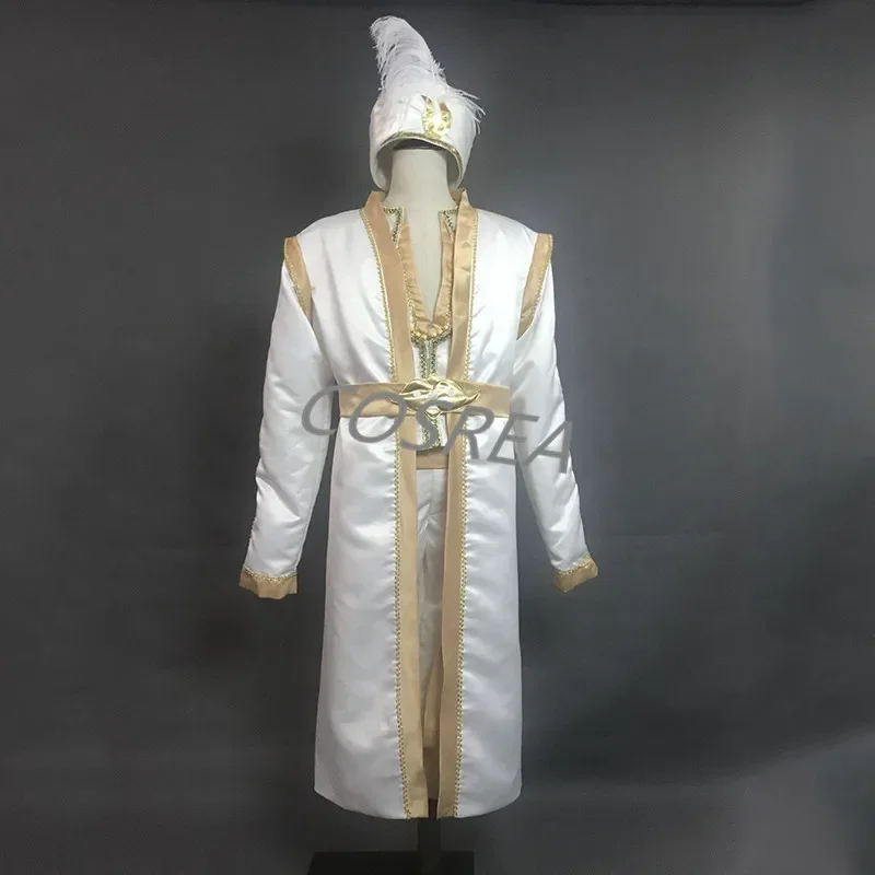 2019 Movie Adult Men Aladdin Costume Coat Pants Hat Full Set Magic Lamp Aladdin Cosplay Costume Halloween Party Outfit Suits