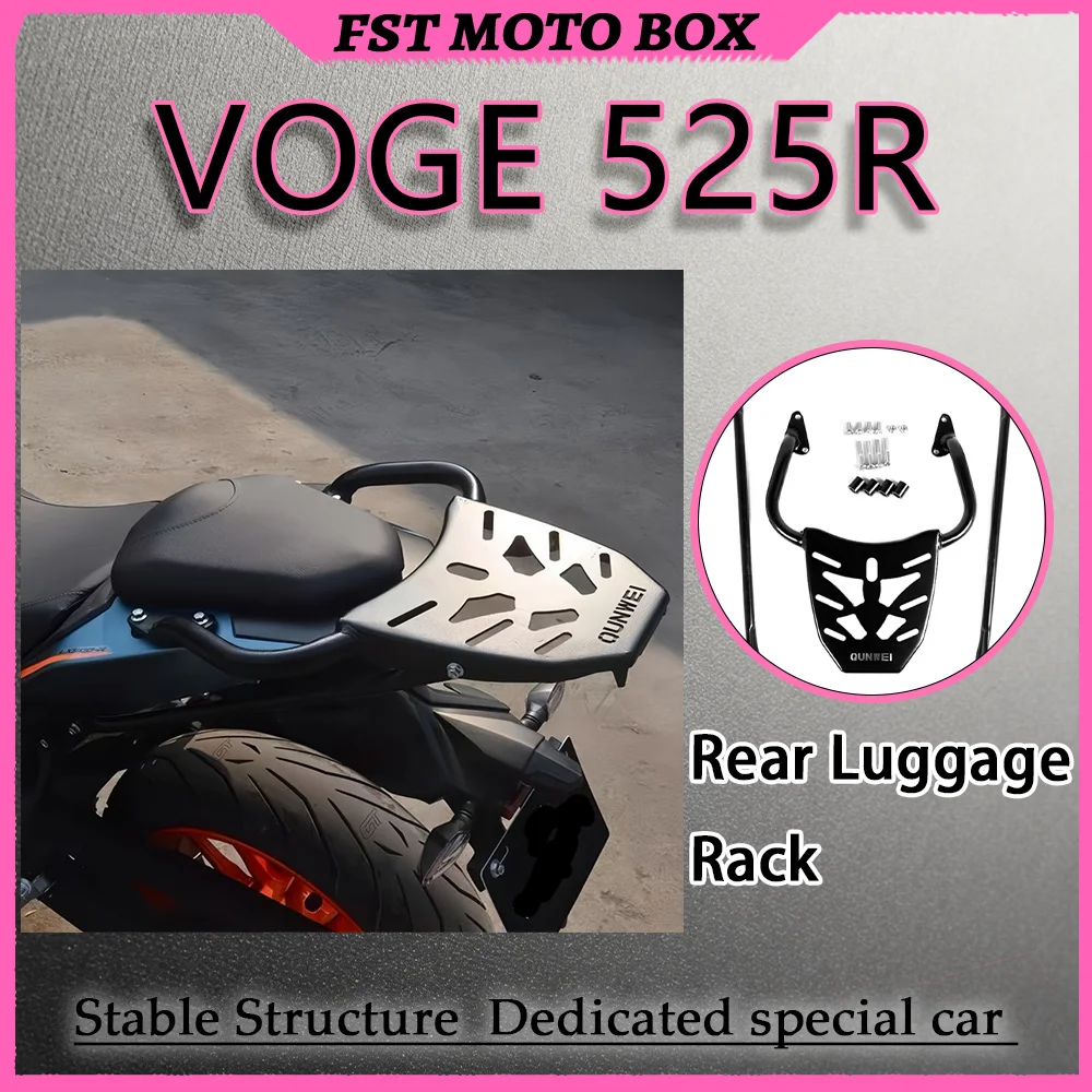 FOR VOGE 525R Custom Rear Rack Reinforced Case Mount Bracket Thickened Steel Load-Bearing Tail Bracket with Long MultiAdjustment