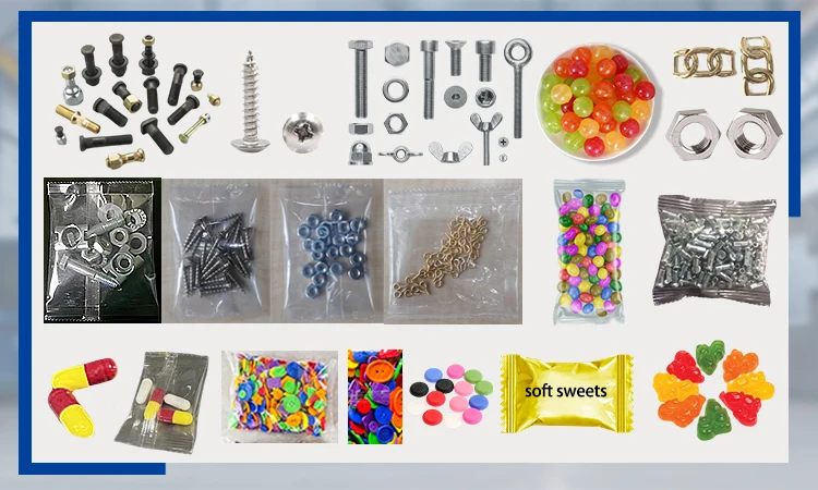 ماكينة تعبئة وتغليف ملحقات الأثاث الأوتوماتيكية ماكينة تعبئة أجزاء الأجهزة المسمار ماكينة تعبئة مسمار الجوز #6