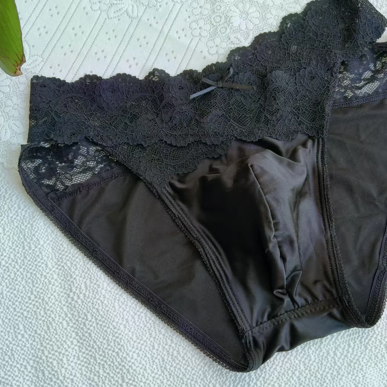 Man's  Cross Lace Panties Briefs Sexy Silky Touch Live Show Dance Priate Party LGBQ BF Gifts FKK Thai Harajuku view 6