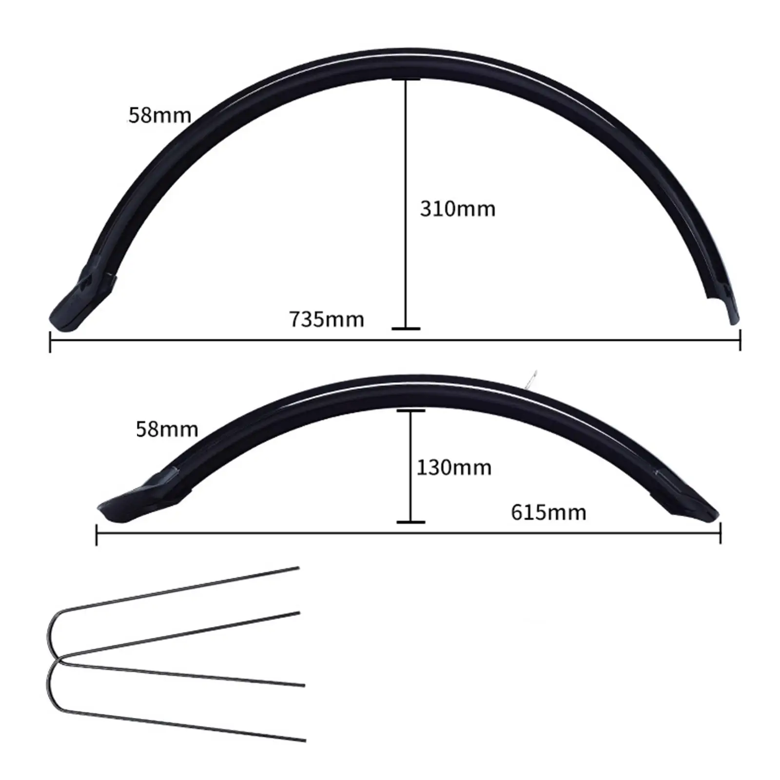 

Защитные крылья для горного велосипеда из АБС-пластика, прямая замена, передние и задние, для защиты от грязи, велосипедное оборудование