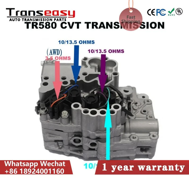 1 ser 4pcs 31825AA050 Converter 31706AA030 AWD Pressure Control Lock-Up Solenoid For Subaru CVT TR580 TR690 Transmission