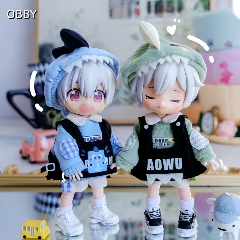 

For Obitsu 11 Doll Cute Dinosaur Sweatshirt Shorts For OB11 1/12 Gsc Molly YMY Body9 Body Doll Cloth NAGI Doll Outfit Clothes