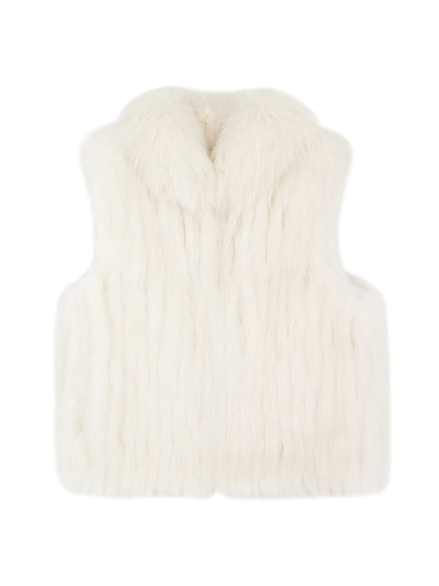 

Пальто-жилет Famouswang 2025: Новинка осени, свободный крой, с коротким воротником, из искусственного меха и кожи, для женщин