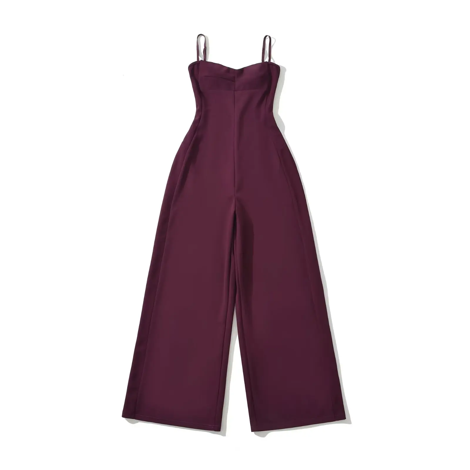 American Style Sexy Girl High Waist Removable Chest Pad Jumpsuit Sweet Casual Highlight Body Shape Wide Leg Pants Summer