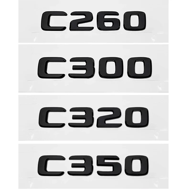 ABS Car Rear Sticker Emblem Letter Trunk Badge for Mercedes Benz C250 C260 C300 C320 C350 C500 C550 C Class W210 W205