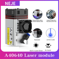 NEJE 80W Laser Module Air Assist 20W 40W Laser Head for Laser Engraving Cutting Machine 450nm Blue Light Wood Marking Tool