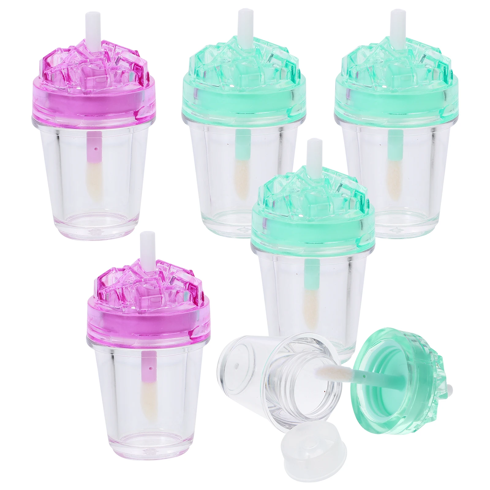 

7Pcs Lip Balm Tubes Clear Plastic Containers Refillable Lip Gloss Bottles Portable DIY Kit Lipstick Making Kit