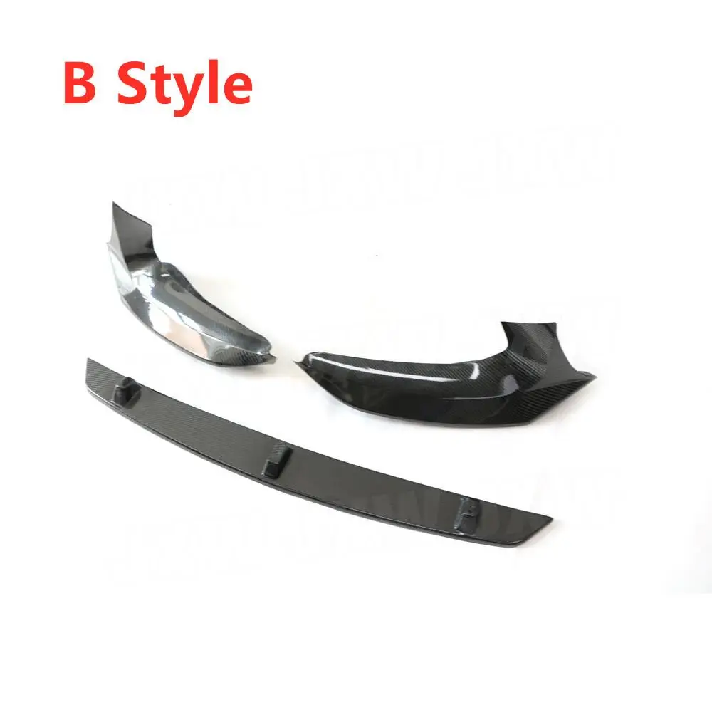 3PCS/Set Carbon Fiber Front Bumper Lip Splitters Spoiler For BMW 5 Series G30 G31 G38 Sport 2017 2018 2019 Bumper Guard