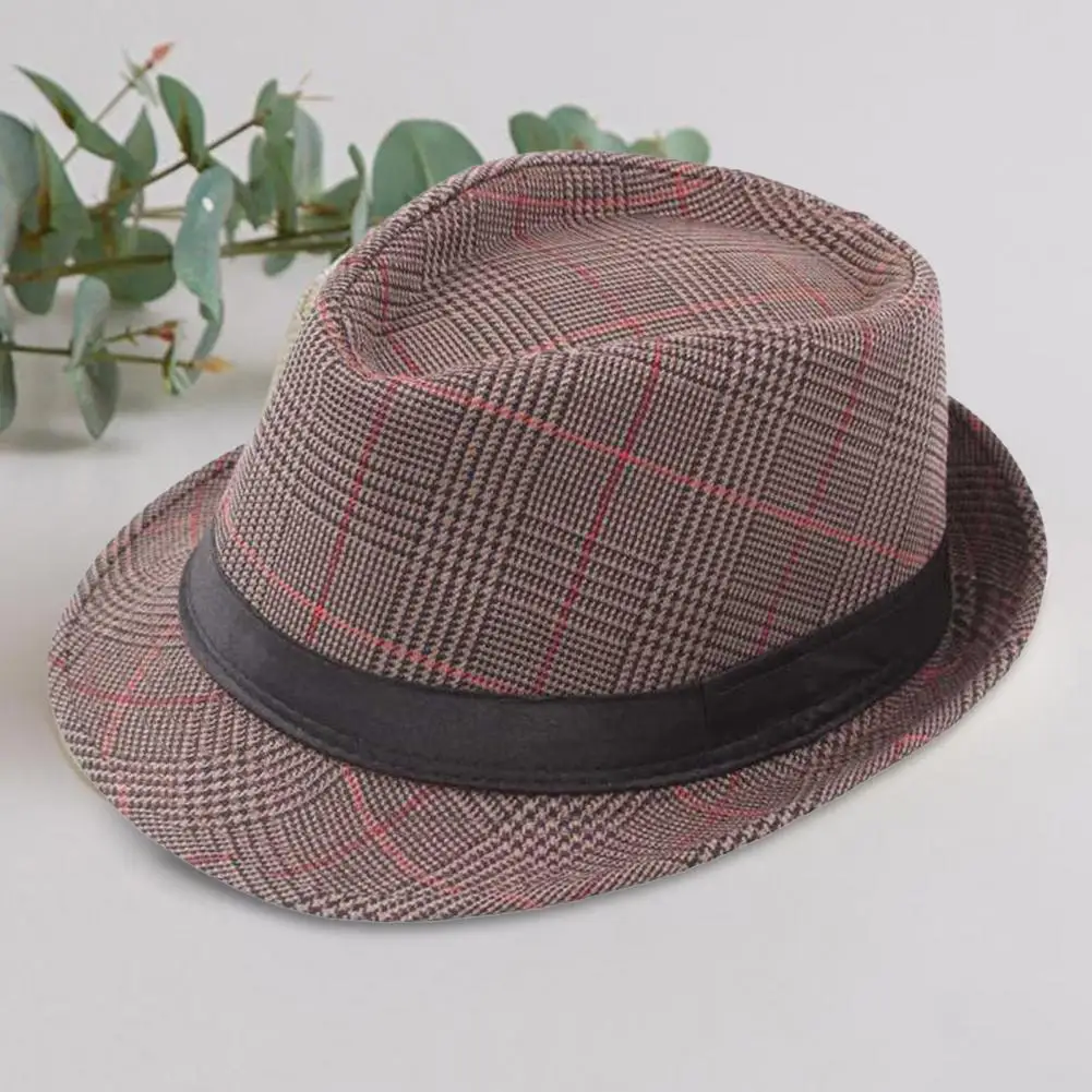 Breathable  Stylish Great Stitching Plaid Summer Cap Classic Male Cap Vintage   for Outdoor