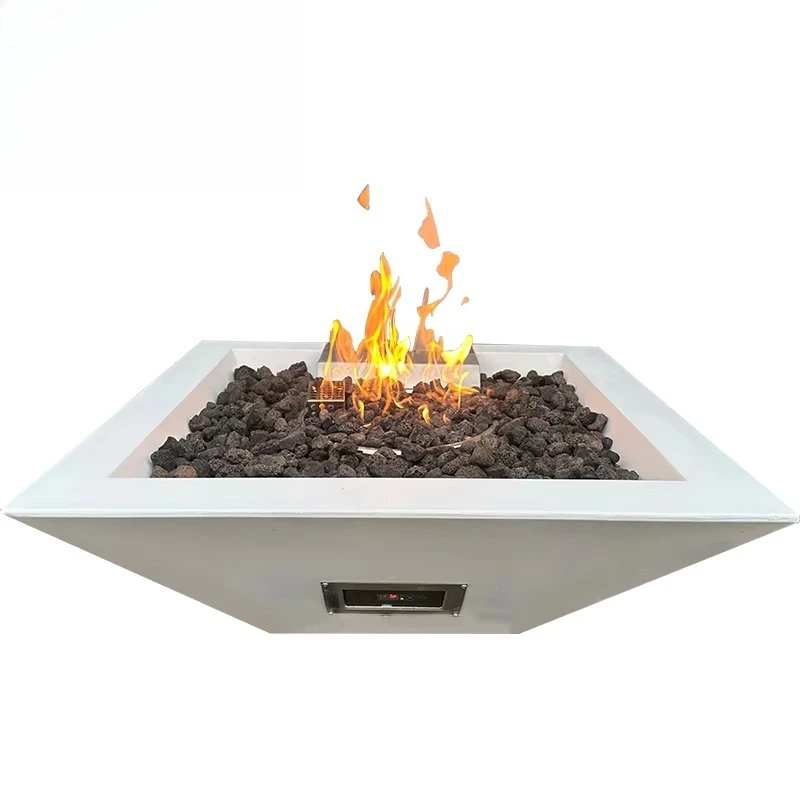 Piscina de lujo Fuerte de fuego Piscina cascada Brazier Brazier con mando a distancia