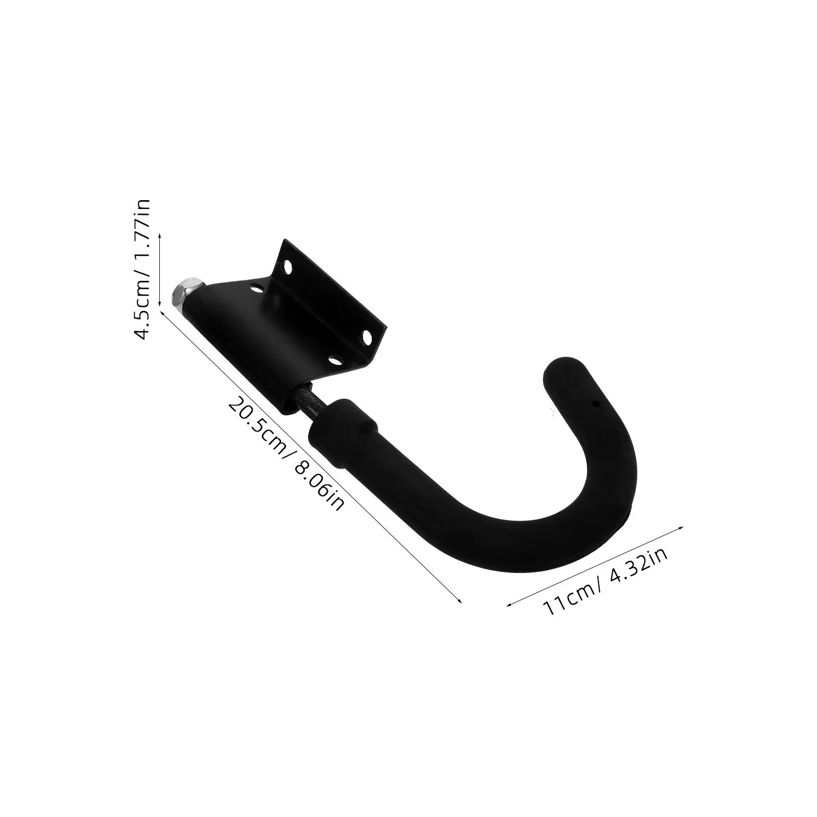 2 ชิ้น Heavy Duty เสื้อผ้า Rack บันได Hook Step Hooks สําหรับอุปกรณ์ขยายหลังคาวงเล็บโรงรถสีดํา Shed