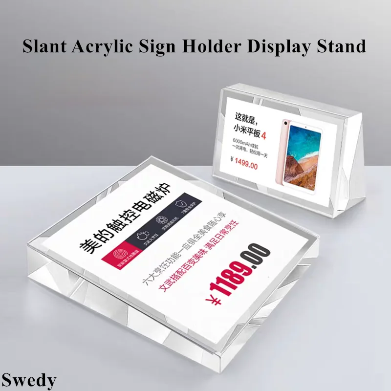 A6 100x150mm Table Price Label Paper Holder Wedding Picture Photo Poster Frame Magnetic Acrylic Sign Holder Display Stand