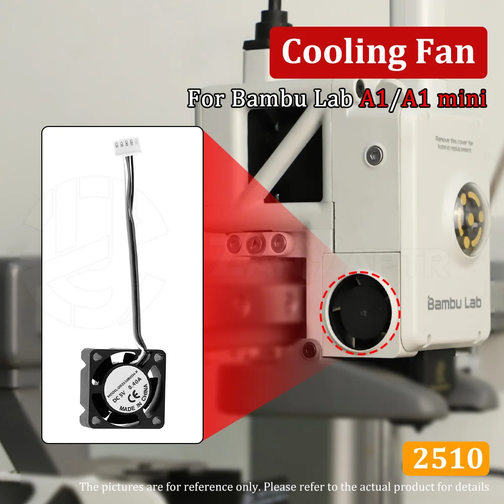 

Охлаждающий вентилятор для Bambu Lab A1 A1 Mini 18000 об/мин 2510 Hotend, высококачественные материалы, вентилятор постоянного тока 5 В, 0,4 А