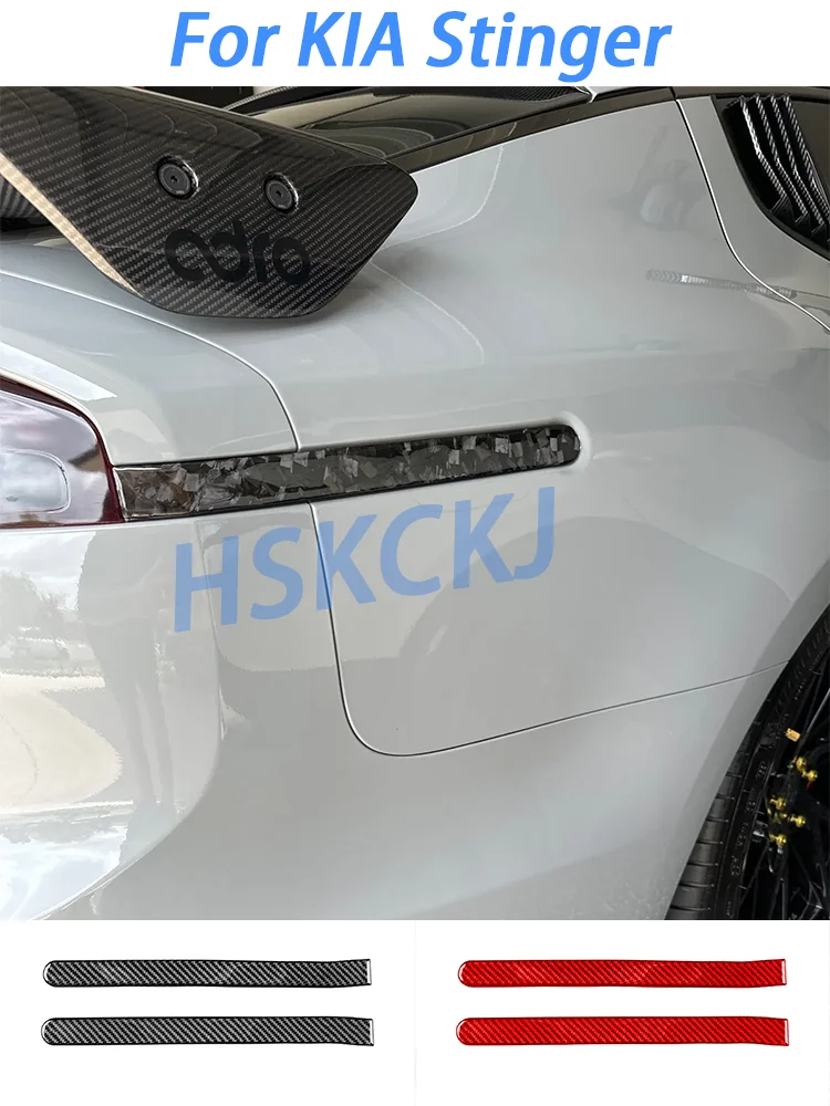 For Kia Stinger 2018-2023 Carbon Fiber Rear Light Emblems Side Lamp Stripes Trim Car Decoration Retrofitting Accessories Sticker