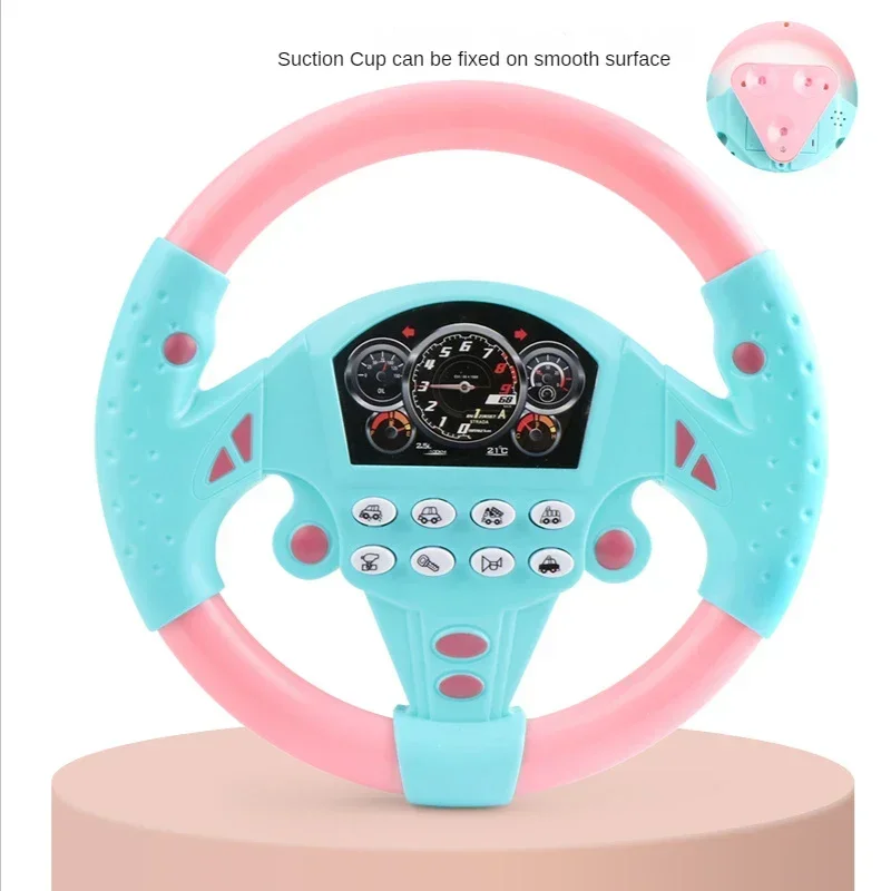 New Kids Simulate Driving Car Copilot Steering Wheel Eletric Baby Toy with Sound Musical Educational Stroller Driving Vocal Toys