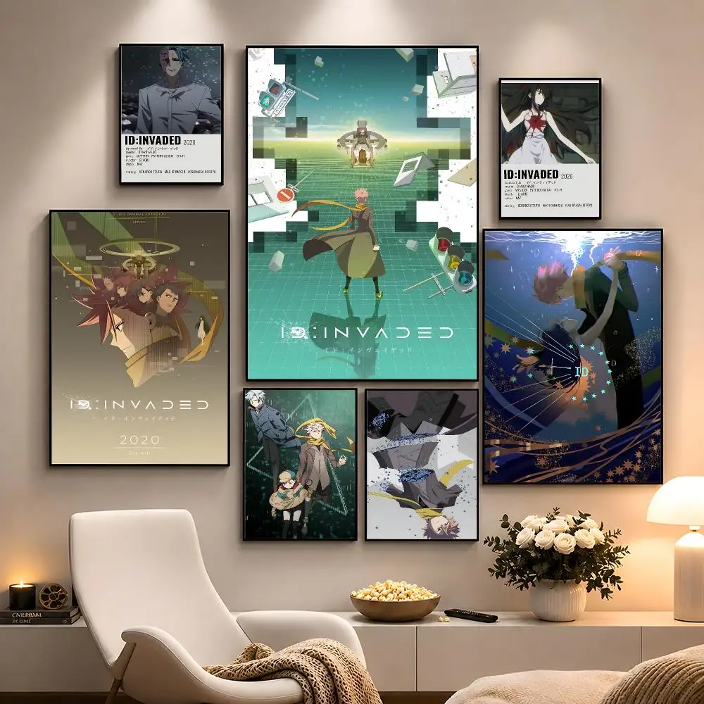 Poster Peel And Stick Wall Kura Art PP Waterproof HD Sakaido Bedroom ID:INVADED Living Room Mystery Anime Home Decor Gift