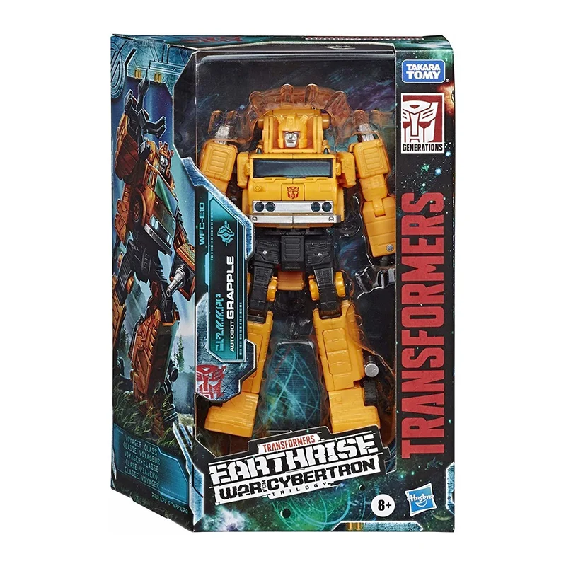 Hasbro Transformers Earth Rise WFC-E10 Grapple 18Cm Voyager Class Anime Original Action Figure Model Kit Toy Gift Collection