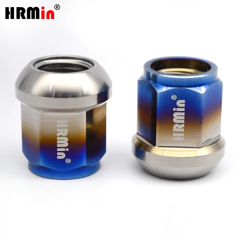 Automobile Vehicle Open Round End 19 Hex Spherical Seat Gr.5 Titanium Lug Nut M14x1.5mm for Toyota Tesla Ford