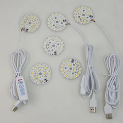 Warm White Color DC 5V 10W USB LED Lights 5730 Chip Single Dimmer Reading Night Desk Book Tablet Reading Lamp Switch Power Cable