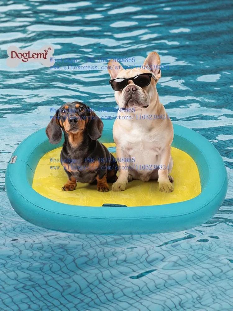 Summer Dog Boat High Buoyancy Floating Platform Water Round Anti-drowning Swimming Pool Floating Mat