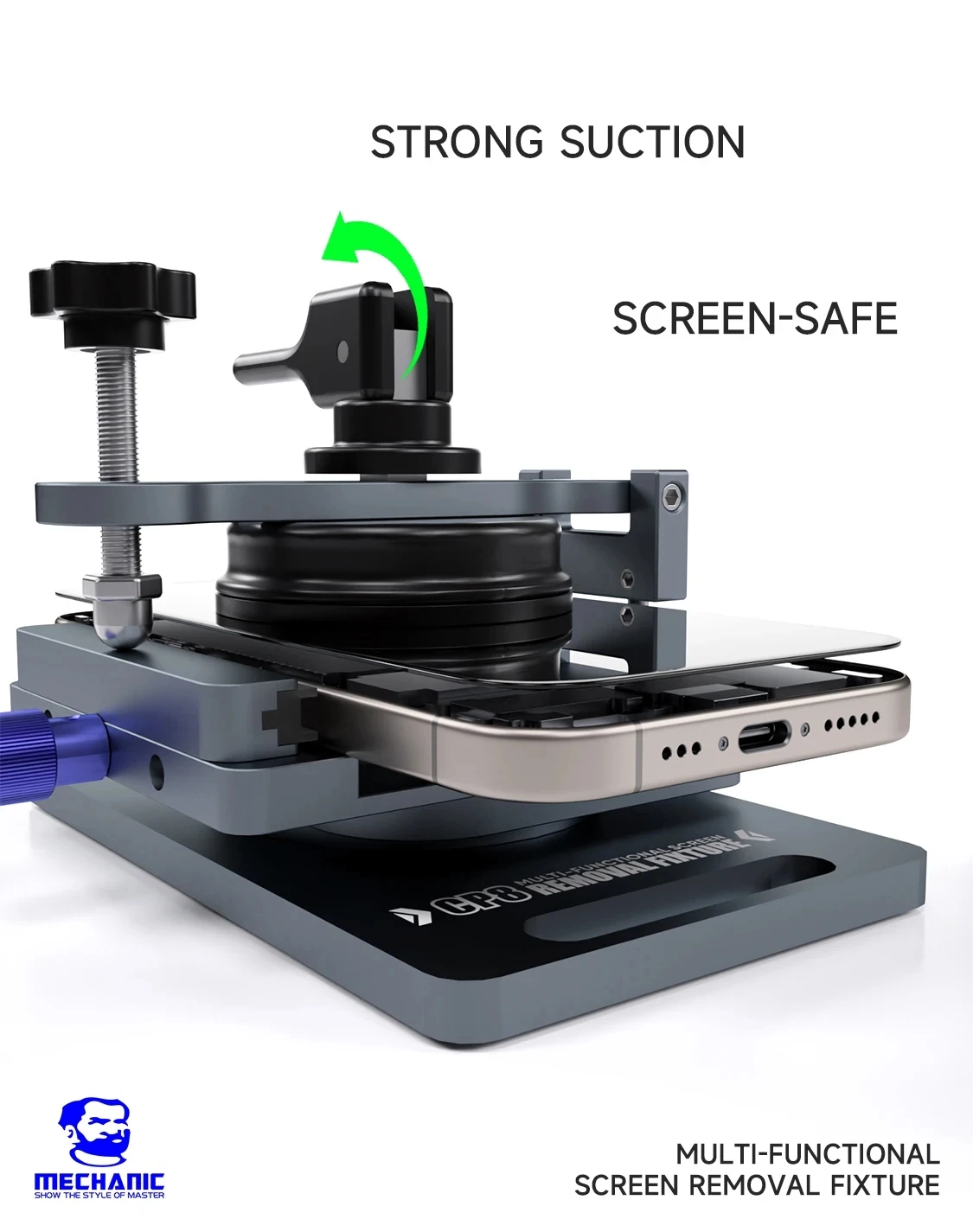 MECHANIC CP8 Multi-Functional Screen Separation Rotating Fixture Screen Side-Hanging for Mobile Phone Repair Screen Removal Tool