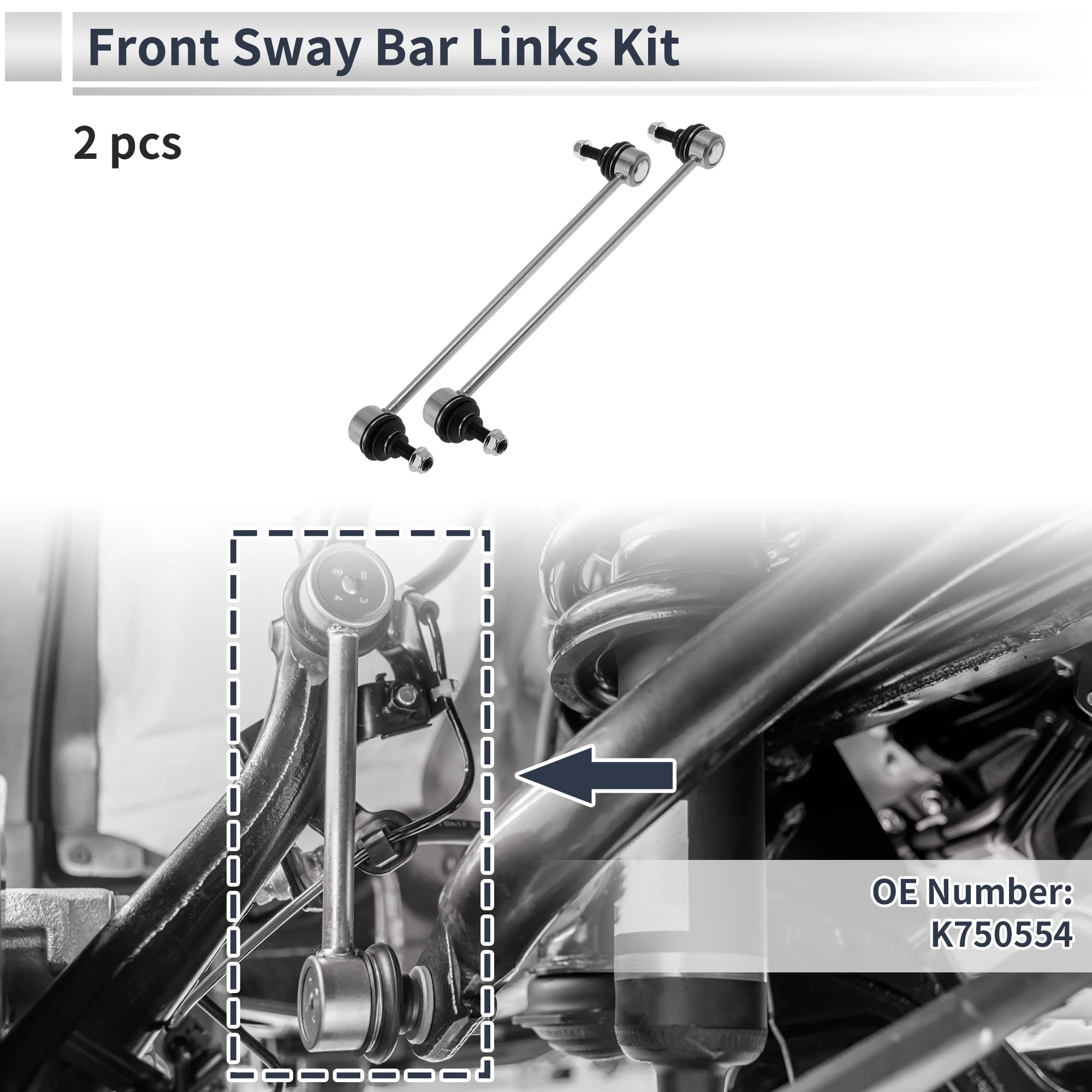 

Тяги переднего стабилизатора UXCELL без втулки для MAZDA 3 2010-2013, номер K750554, 2 шт.