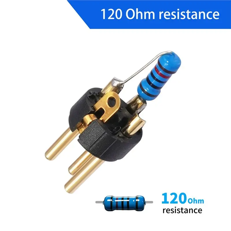 AB33-120 Ohm DMX512 Terminator 120 Ohm 3Pin XLR DMX512 Termination Resistor Plug For DJ Lights Controller, Event Lighting