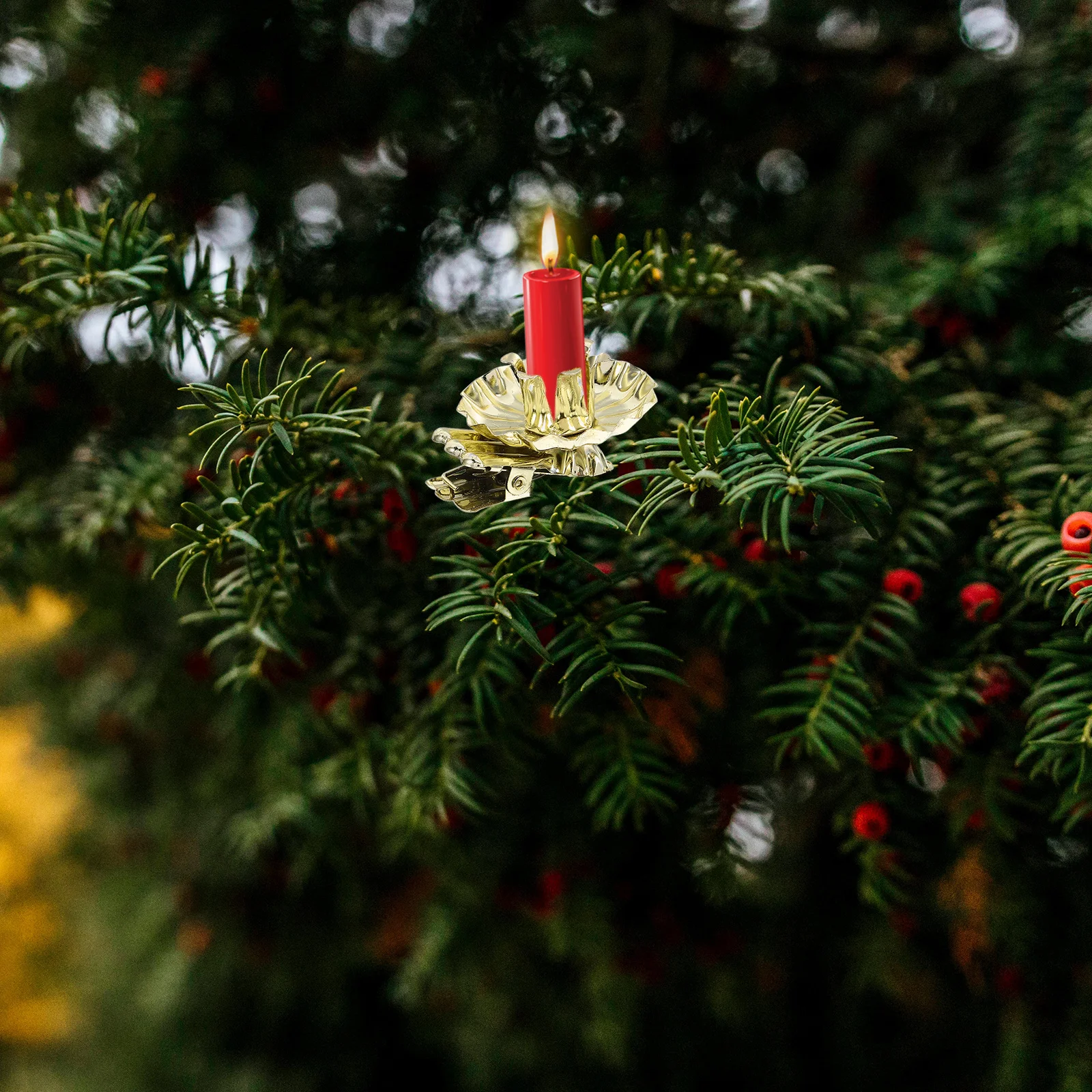 

20Pcs Metal Christmas Holder Clips Lightweight Clamp for Tree Holiday Party Xmas Candlestick Holders