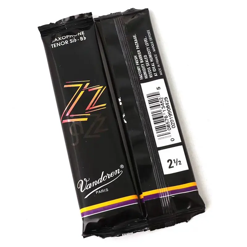 Vandoren Bb Tenor Sax ZZ Reed;Box of 5,Strength 2.0 2.5 3.0 3.5,Premium Reeds