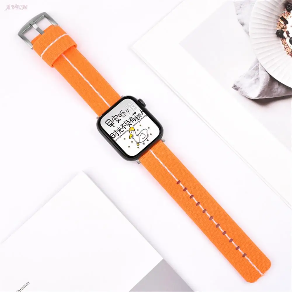 Nylon Strap for Apple Watch Band 44mm 40mm 42mm 38mm Sport Elastic Metal Buckle Wrist Bracelet for iWatch Series 1 2 3 4 5 6 SE
