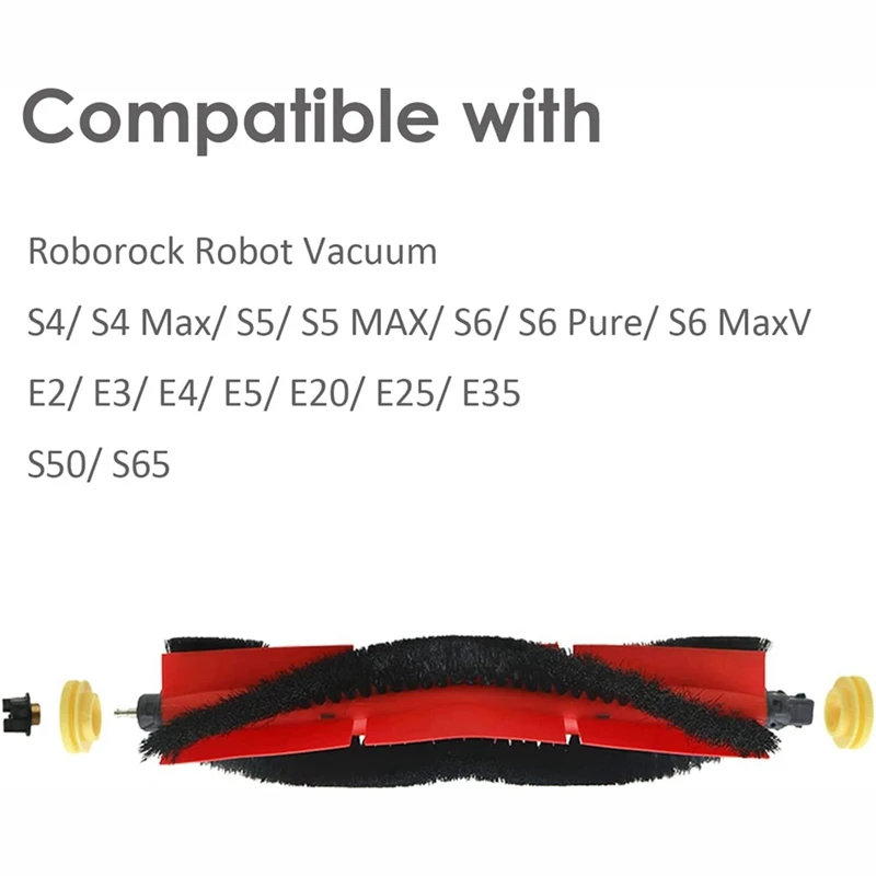 2 sztuki głównych szczotek odłączany zamiennik do Roborock S6 Maxv, S6, S6 Pure, E4, S4, S5 Max, S5,S50, S51, E25, E35