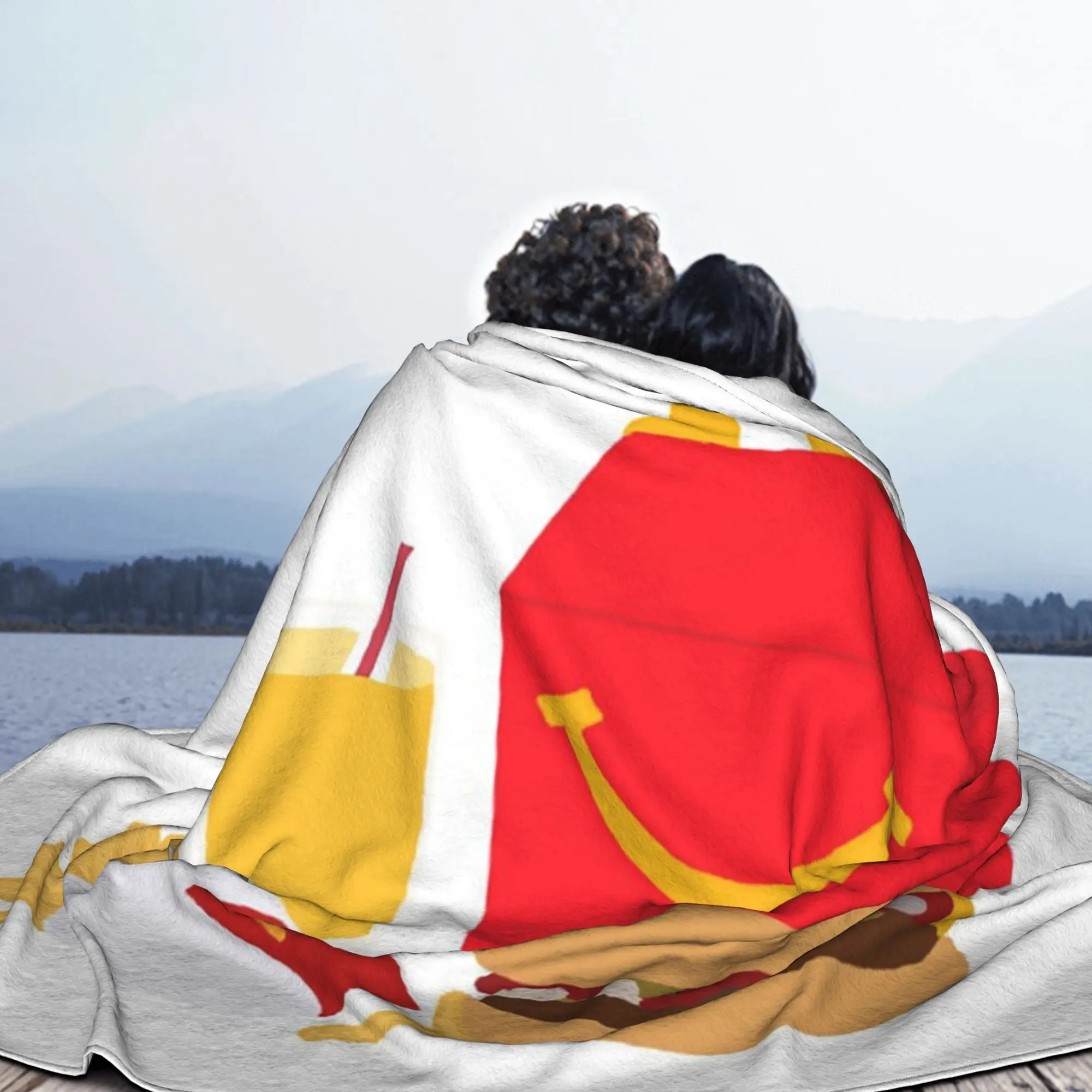 ماكدونالدز وجبة سعيدة بطانية سوبر لينة الفانيلا أريكة رمي بطانية للأريكة الفراش السفر يلقي المفرش لحاف #2