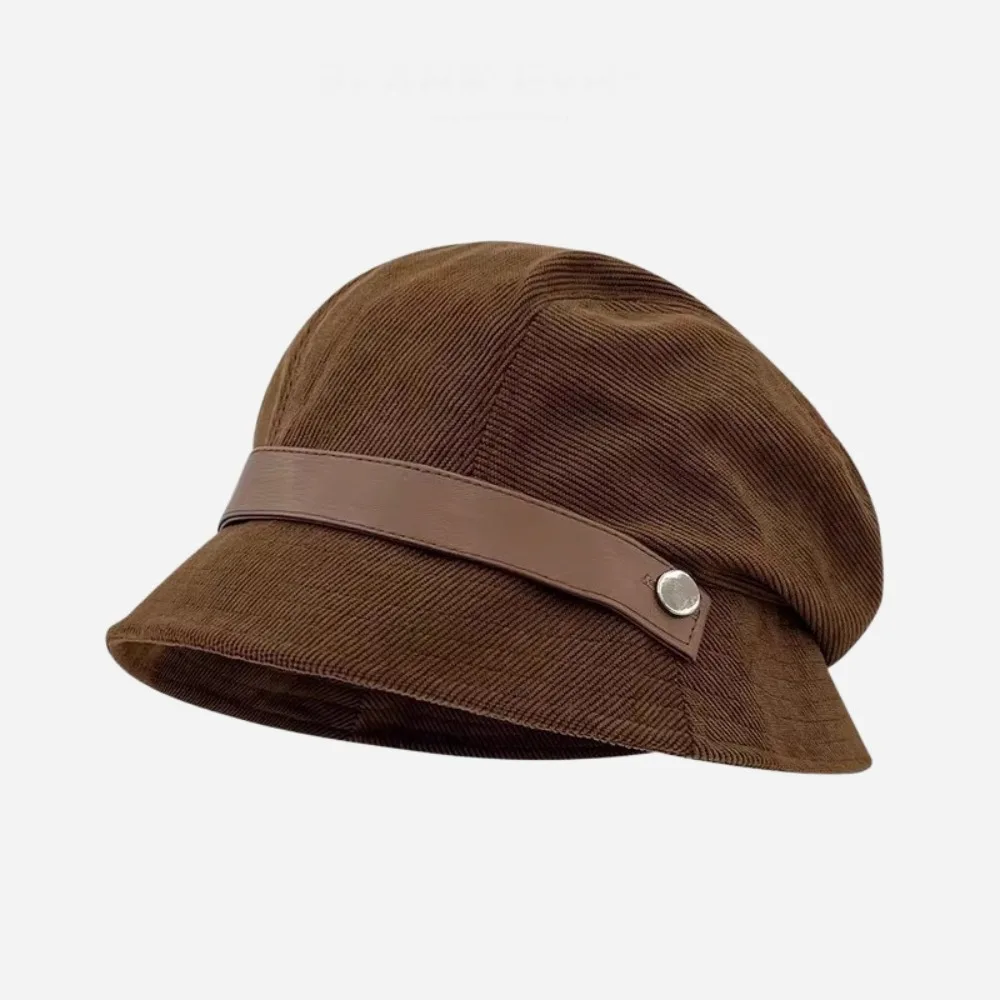 

Casual Wide Brimmed Corduroy Bucket Hat Retro Vintage Solid Color Fisherman Caps Warm Casual Warm Basin Hat Female Lady