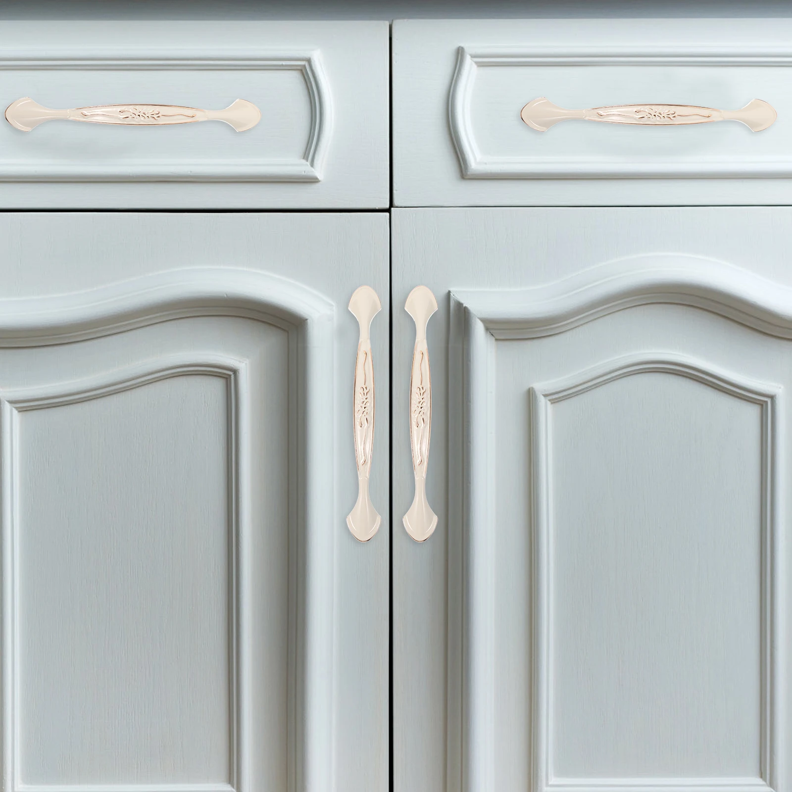

5pcs Zinc Alloy Cabinet Fashionable Furniture Pull Handle For Drawer Wardrobe Durable Decorative Replacement Handle