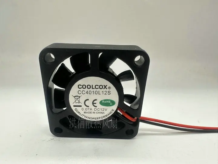 

COOLCOX CC4010L12S DC 12 В 0,07 А 40x40x10 мм 2-проводной 40 мм охлаждающий вентилятор