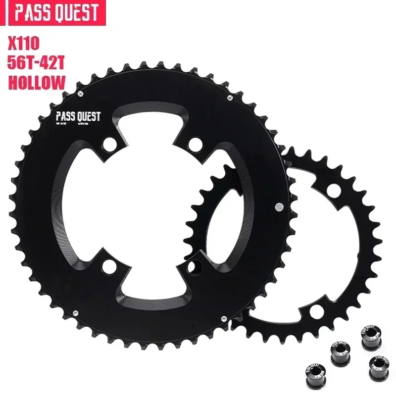 PASS QUEST 110 bcd Kettingblad kettingwiel voor Shimano 105 5800 6800 DA9000 Racefiets kettingblad 48/35 T 50/34 T 52/36 T 53/39 T 54/40 T