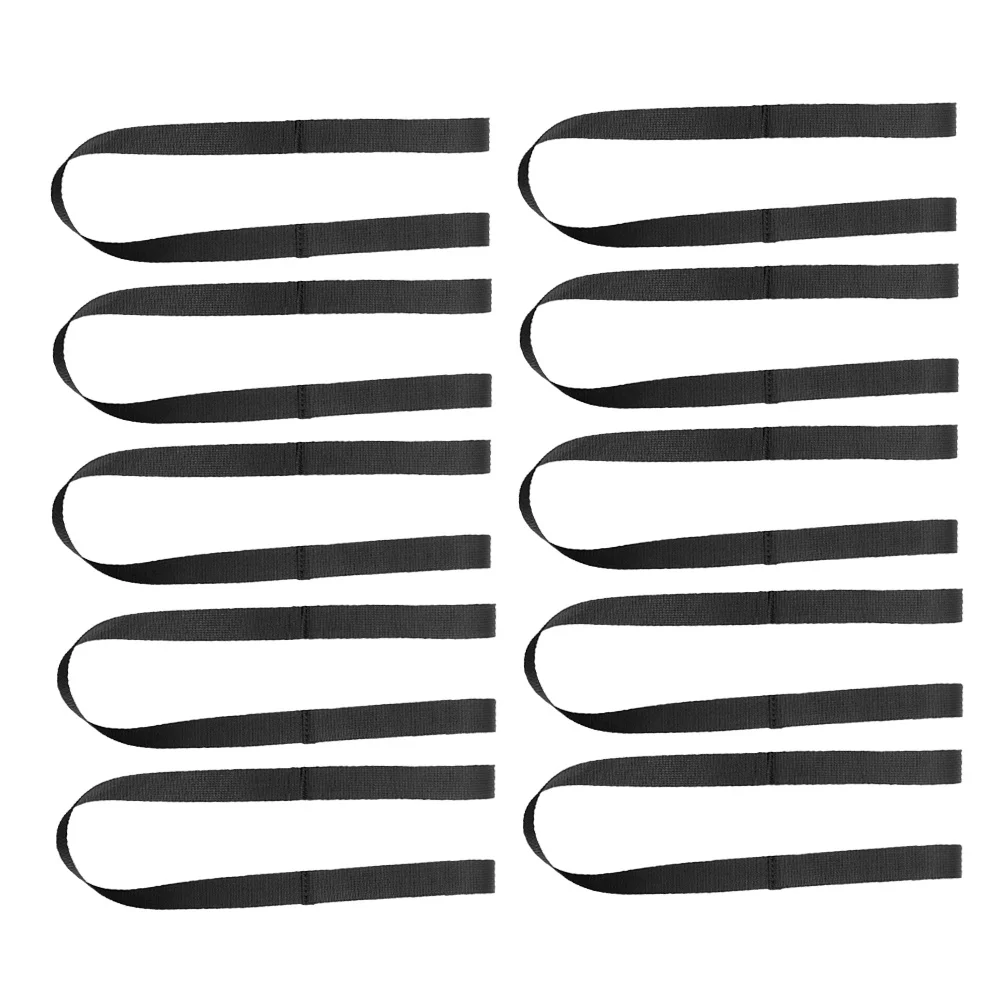 

10Pcs Black Ski Strap Premium Material Wide Carry Strap Skiboard Binding Protection Tie Accessories