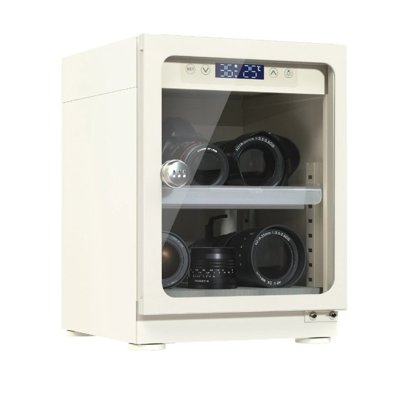 30‑50L White Humidity‑Regulated Enclosure, De‑moist Storage Compartment For Camera Optics Home‑office Collectible Safekeeping