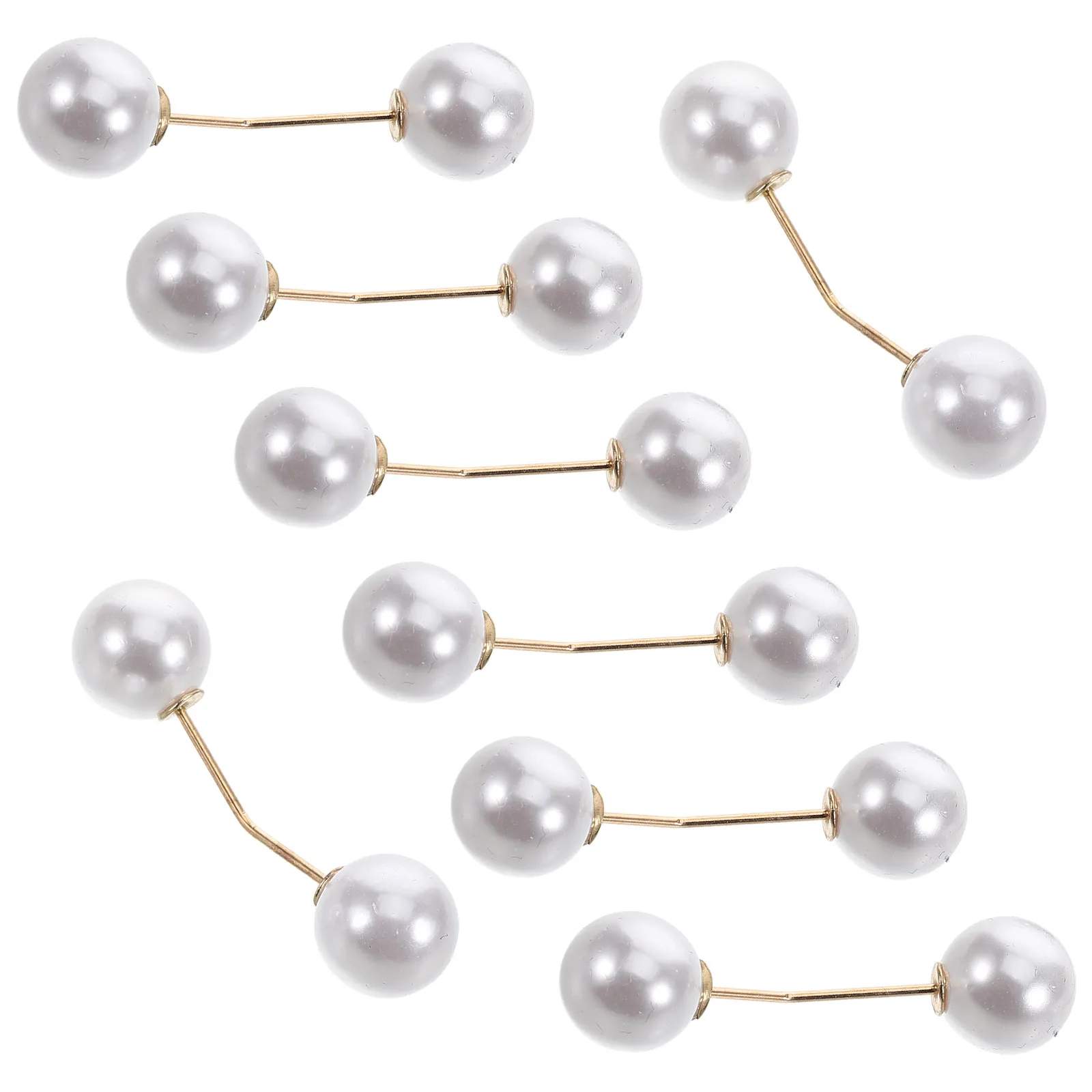 

8 Pcs Pearl Pin Button Pins for Jeans Anti-exposure Neckline Safety Decorative Hat Small