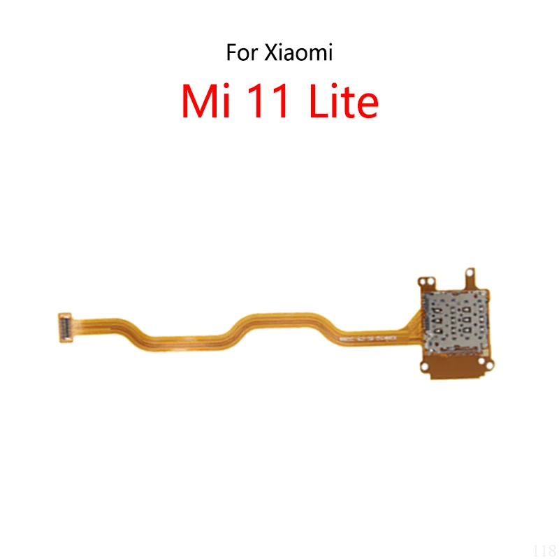 SIM Card Slot Holder Tray Slot Reader Socket Flex Cable For Xiaomi Mi 11 Lite 5G