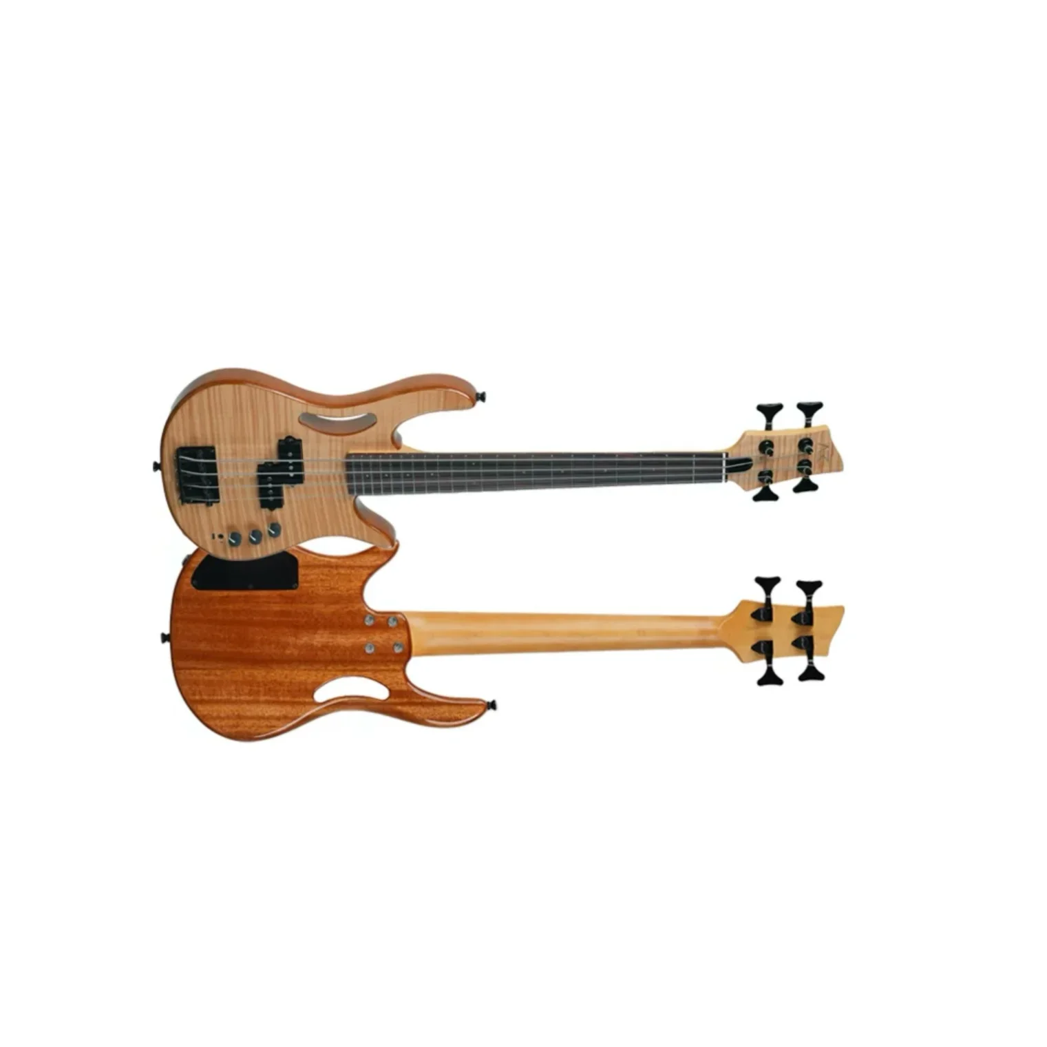 Wholesale AKAMA Mini Beast Digital Silent Electric Bass Guitar 33 Inch 4 String For 3 African Mahogany Body Rosewood Fingerboard