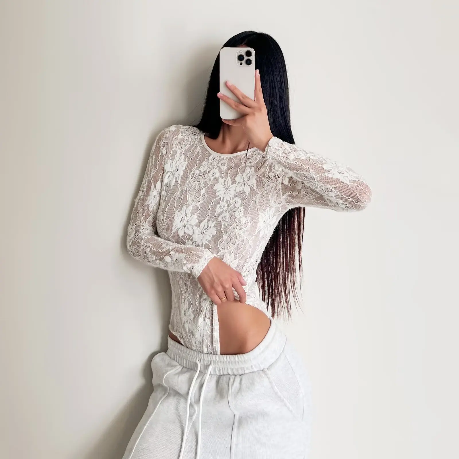 Peleles ajustados de estilo dulce y picante, mono de encaje de doble capa para mujer, ropa de abrigo y ropa interior Pure Desire para vacaciones en la playa