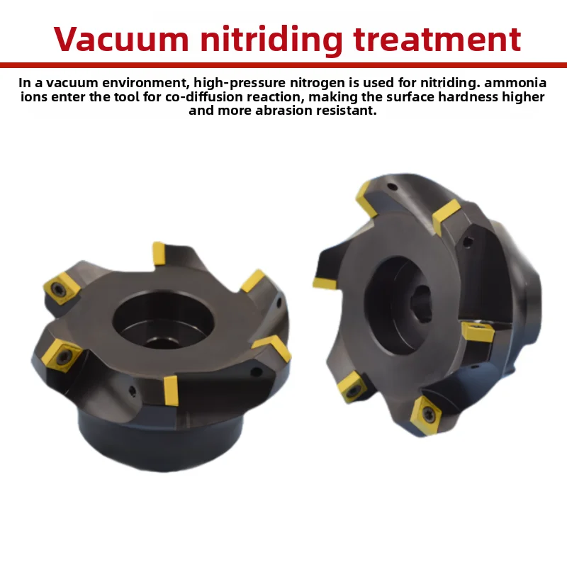 TC45degree auxiliary angle surface milling cutter plate numerical control 75 degree ferret angle plane CCMT09T304 blade 50 63 80