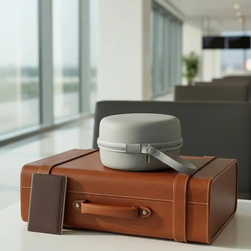 U Shape Pillow EVA Hard Storage Box with Cervical Neck Bag for Travel Airplane Long Distance Commute