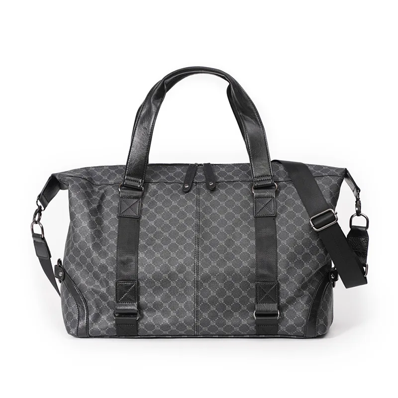 2022 New Plaid Travel Hand Bag Men Luxury Business Men\'s Top-Handle Bag Large Capacity Shoulder Bag Handbag Male Messenger Bag