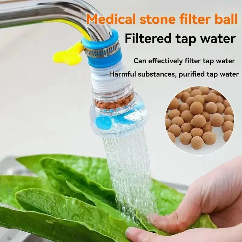 Faucet Filter Splash Proof 360 Degrees Rotatable Retractable Faucet Extender Universal Kitchen Filter Water Purifier 1/5pcs