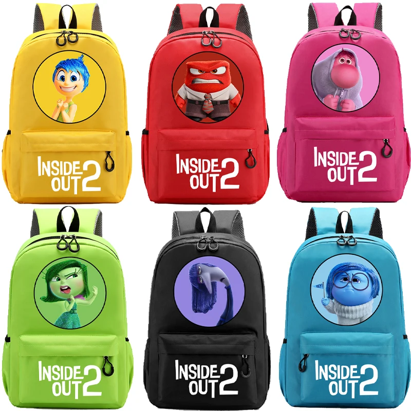 Inside Out 2 Children School Bag Kawaii Cartoon Printed Backpack Boys Girls School Supplies High Capacity Backpacks Kids Gifts