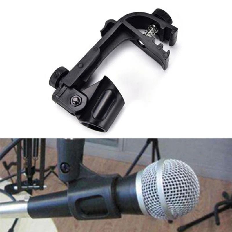 22mm Adjustable Drum Microphone Clip Anti-shock Rim Mount Mic Clamp Holder Easily Mount To Any Rim On Standard Drum Set